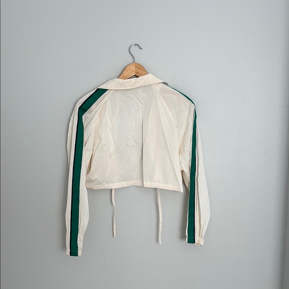 Zara Women's Cream and Green Crop Jacket - Picture 3 of 3